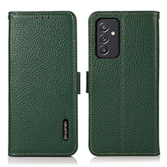 Leather Case Stands Flip Cover Holder B03H for Samsung Galaxy A25 5G Green