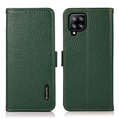 Leather Case Stands Flip Cover Holder B03H for Samsung Galaxy A42 5G Green