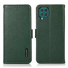 Leather Case Stands Flip Cover Holder B03H for Samsung Galaxy F62 5G Green