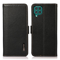 Leather Case Stands Flip Cover Holder B03H for Samsung Galaxy M62 4G Black