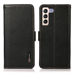 Leather Case Stands Flip Cover Holder B03H for Samsung Galaxy S21 Plus 5G Black