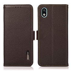 Leather Case Stands Flip Cover Holder B03H for Sony Xperia Ace III Brown