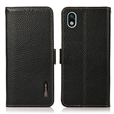 Leather Case Stands Flip Cover Holder B03H for Sony Xperia Ace III SO-53C Black