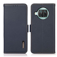 Leather Case Stands Flip Cover Holder B03H for Xiaomi Mi 10i 5G Blue