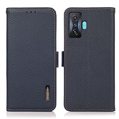 Leather Case Stands Flip Cover Holder B03H for Xiaomi Poco F4 GT 5G Blue