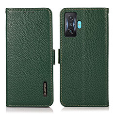 Leather Case Stands Flip Cover Holder B03H for Xiaomi Poco F4 GT 5G Green
