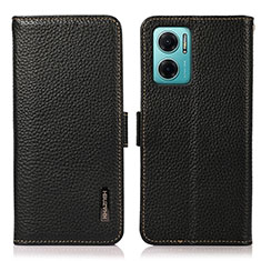 Leather Case Stands Flip Cover Holder B03H for Xiaomi Redmi 10 5G Black