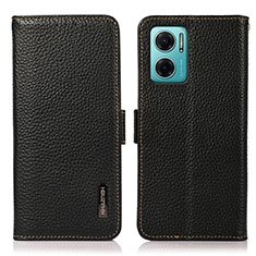 Leather Case Stands Flip Cover Holder B03H for Xiaomi Redmi Note 11E 5G Black