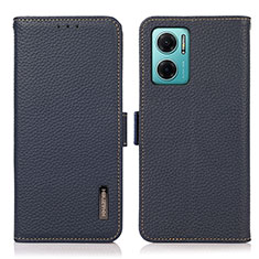 Leather Case Stands Flip Cover Holder B03H for Xiaomi Redmi Note 11E 5G Blue
