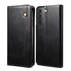 Leather Case Stands Flip Cover Holder B03S for Samsung Galaxy S21 FE 5G Black