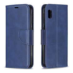 Leather Case Stands Flip Cover Holder B04F for Samsung Galaxy A10e Blue