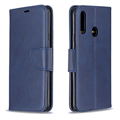 Leather Case Stands Flip Cover Holder B04F for Samsung Galaxy A20s Blue