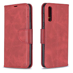 Leather Case Stands Flip Cover Holder B04F for Samsung Galaxy A30S Red