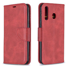 Leather Case Stands Flip Cover Holder B04F for Samsung Galaxy A40s Red