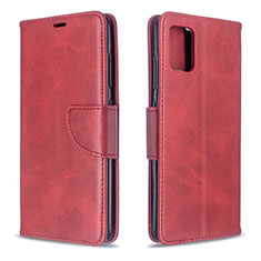 Leather Case Stands Flip Cover Holder B04F for Samsung Galaxy A51 4G Red