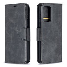 Leather Case Stands Flip Cover Holder B04F for Samsung Galaxy A52 5G Black