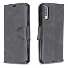 Leather Case Stands Flip Cover Holder B04F for Samsung Galaxy A70S Black