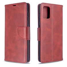 Leather Case Stands Flip Cover Holder B04F for Samsung Galaxy A71 5G Red