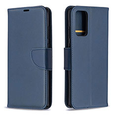 Leather Case Stands Flip Cover Holder B04F for Samsung Galaxy Note 20 5G Blue