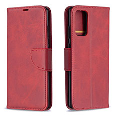 Leather Case Stands Flip Cover Holder B04F for Samsung Galaxy Note 20 5G Red