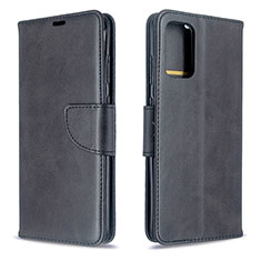 Leather Case Stands Flip Cover Holder B04F for Samsung Galaxy S20 5G Black