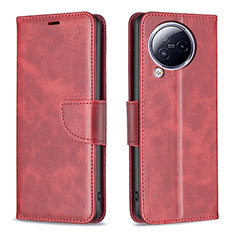Leather Case Stands Flip Cover Holder B04F for Xiaomi Civi 3 5G Red
