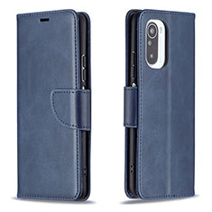 Leather Case Stands Flip Cover Holder B04F for Xiaomi Mi 11i 5G Blue
