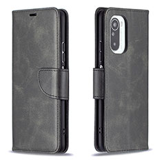 Leather Case Stands Flip Cover Holder B04F for Xiaomi Mi 11X Pro 5G Black