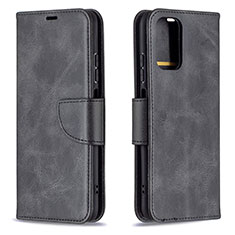 Leather Case Stands Flip Cover Holder B04F for Xiaomi Poco M5S Black