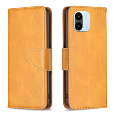 Leather Case Stands Flip Cover Holder B04F for Xiaomi Redmi A1 Light Brown