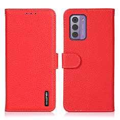 Leather Case Stands Flip Cover Holder B04H for Nokia G310 5G Red