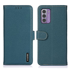Leather Case Stands Flip Cover Holder B04H for Nokia G42 5G Green