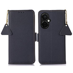 Leather Case Stands Flip Cover Holder B04H for OnePlus Nord CE 3 5G Blue