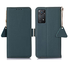 Leather Case Stands Flip Cover Holder B04H for Xiaomi Redmi Note 11 Pro 4G Green