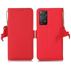 Leather Case Stands Flip Cover Holder B04H for Xiaomi Redmi Note 11 Pro 4G Red