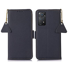 Leather Case Stands Flip Cover Holder B04H for Xiaomi Redmi Note 11 Pro 5G Blue
