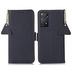 Leather Case Stands Flip Cover Holder B04H for Xiaomi Redmi Note 12 Pro 4G Blue