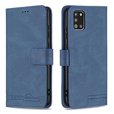 Leather Case Stands Flip Cover Holder B05F for Samsung Galaxy A31 Blue