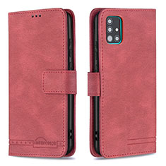 Leather Case Stands Flip Cover Holder B05F for Samsung Galaxy A51 4G Red