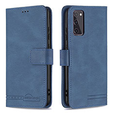 Leather Case Stands Flip Cover Holder B05F for Samsung Galaxy S20 FE (2022) 5G Blue
