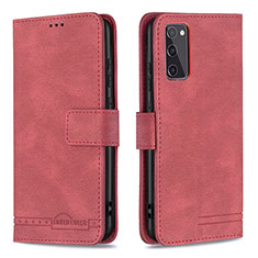 Leather Case Stands Flip Cover Holder B05F for Samsung Galaxy S20 FE (2022) 5G Red