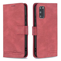 Leather Case Stands Flip Cover Holder B05F for Samsung Galaxy S20 Red