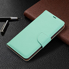 Leather Case Stands Flip Cover Holder B05F for Samsung Galaxy S21 5G Matcha Green