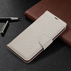 Leather Case Stands Flip Cover Holder B05F for Samsung Galaxy S21 5G White