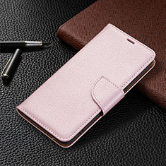 Leather Case Stands Flip Cover Holder B05F for Samsung Galaxy S21 Plus 5G Pink