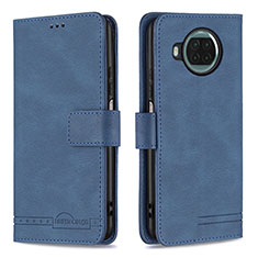 Leather Case Stands Flip Cover Holder B05F for Xiaomi Mi 10i 5G Blue