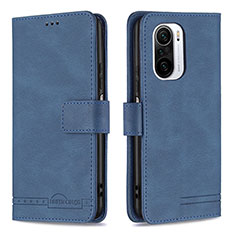 Leather Case Stands Flip Cover Holder B05F for Xiaomi Mi 11X Pro 5G Blue
