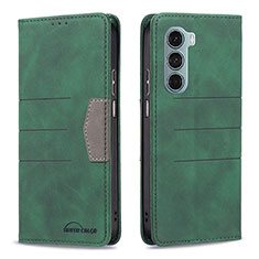 Leather Case Stands Flip Cover Holder B06F for Motorola Moto Edge S30 5G Green