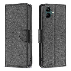 Leather Case Stands Flip Cover Holder B06F for Samsung Galaxy A04 4G Black
