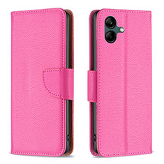 Leather Case Stands Flip Cover Holder B06F for Samsung Galaxy A04E Hot Pink